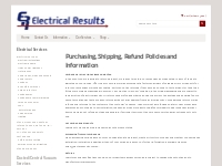 Purchasing, Shipping, Refund Policies and Information :: Electrical Re