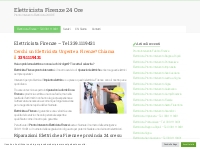 Elettricista Firenze - Tel 339.1119431 - Elettricista Firenze 24 Ore