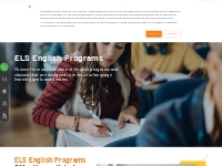 English Programs and English Language Services | ELS | ELS