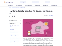 How Long Do Solar Panels Last? Solar Panel Lifespan 101 | EnergySage