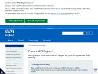 NHS England   Contact NHS England
