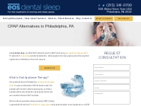 CPAP Alternatives in Philadelphia, PA | EOS Dental Sleep