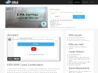EPA Initial Certification Course Online - EPA RRP Online
