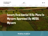 Riddha Habitat - Luxury residential villa plots available in mysore