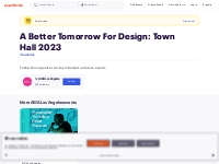 A Better Tomorrow For Design: Town Hall 2023 Tickets, Thu, May 25, 202