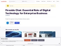 Fireside Chat: Essential Role of Digital Technology for Enterprise Bus