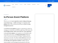 In-Person Event Platform | Registration | Badge Printing   Check-In