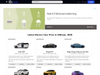 Electric Cars, eBikes, escooter, Vehicles Prices in USA Apr, 2024 with