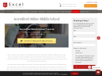 Accredited Online Middle School from Excel High School