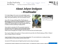 About Jolyon Dodgson - Proofreader