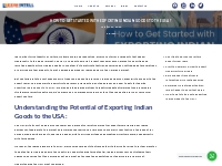 How to Get Started with Exporting Indian Goods to the USA ?