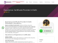 Genuine Experience Certificate Provider in Delhi | 7982984125