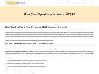 How Can I Speak to a Person at AT&T (SbcGlobal)? - Expertneeds