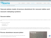 Vacuum plates for vacuum tables - Exxentis - Porous Aluminium