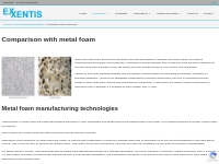 Comparison with metal foam - Exxentis - Porous Aluminium