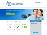Title loan on car not paid off EZ Car Title Loans