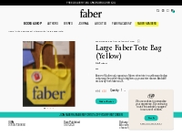 Large Faber Tote Bag (Yellow) | Literary Gifts | Shop | Faber