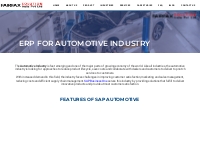 SAP ERP For Automotive Industry | SAP in Automotive Industry
