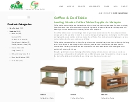 Trusted Wooden Coffee   End Table Manufacturer In Malaysia