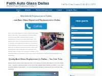 Windshield Replacement Dallas | Faith Auto Glass Dallas