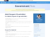 Government Fees - Passport governent fees expolained