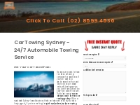 24/7 Car Towing Service