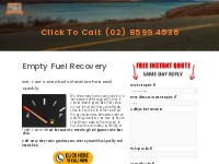 Empty Fuel Recovery | Fast Sydney Towing
