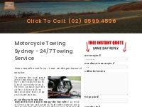 Motorcyle Towing   Motorbike Transport