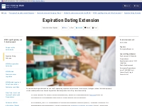 Expiration Dating Extension | FDA