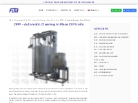 CIPP - Automatic Cleaning In Place CIP Units - FDB