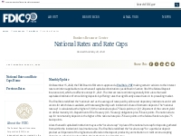FDIC: National Rates and Rate Caps