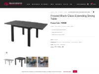 Frosted Black Glass Extending Dining Table - Febland Group Ltd