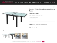 Frosted White Glass Extending Dining Table - Febland Group Ltd