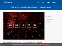 Create countdown timer screen saver - Finalhit