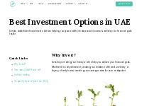 Best Investment Options in UAE to Grow Wealth   Create Passive Income.