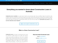 Construction Loans in Australia | Home Construction Loans