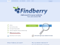 Findberry Site Search Engine - free internal search engine for your we