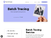 Batch Tracing | Volume People Tracing - Find UK People®