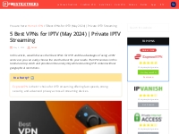 5 Best VPNs for IPTV (Apr 2024) | Private IPTV Streaming