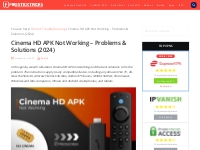 Cinema HD APK Not Working - Problems   Solutions (2024)