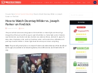 How to Watch Deontay Wilder vs. Joseph Parker on FireStick - Fire Stic