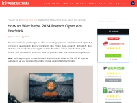 How to Watch the 2023 French Open on FireStick