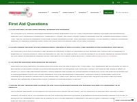 FAQ - First Aid Questions - FirstAidPro