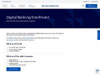 Online Banking Enrollment - First Horizon Bank