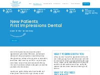 New Patients | First Impressions Dental