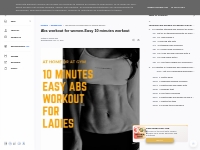 Abs workout for women-Easy 10 minutes workout