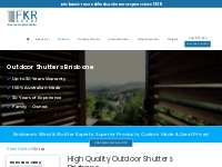 Affordable Outdoor Shutters Brisbane | Ph: 0412 872 822