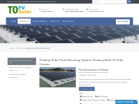 Floating Solar Panel Mounting System, Floating Bank Of Solar Custom - 