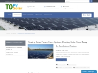 Floating Solar Power Farm System, Floating Solar Panel Array - Topper 