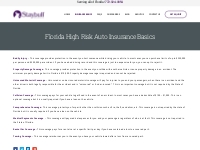Auto Insurance Basics - Florida High Risk Auto Insurance